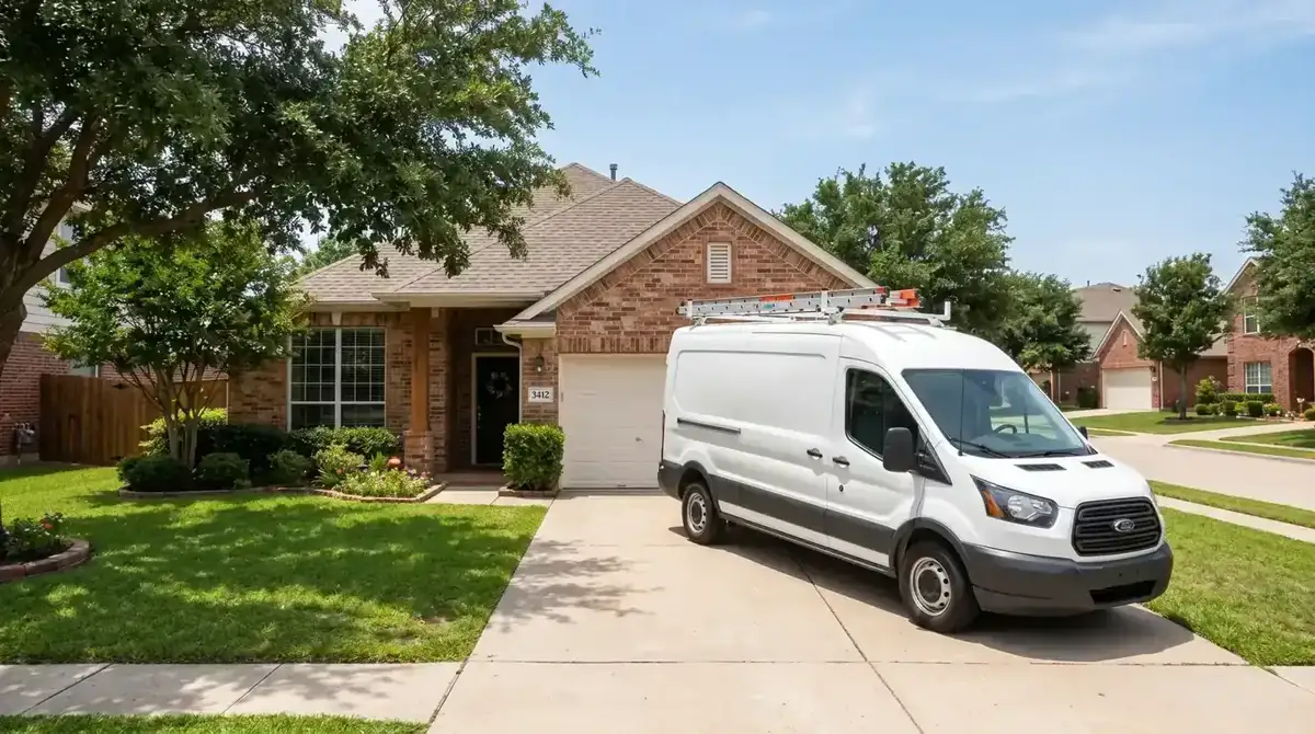Katy Plumbing plumbing service van in Hempstead